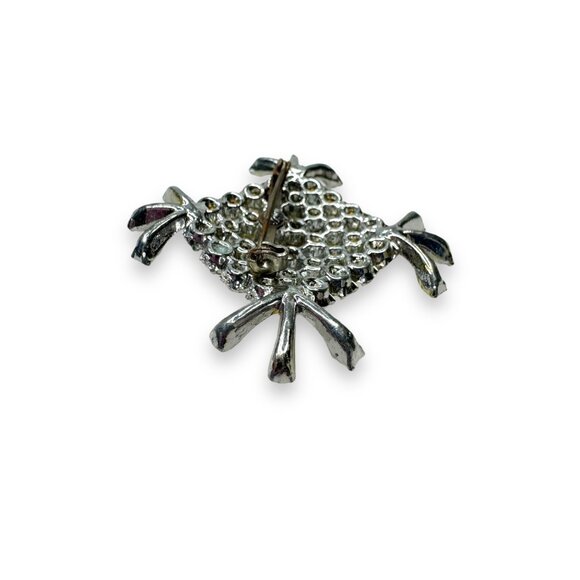 Vintage Crystal Rhinestone Brooch Pin Jewelry Accessory Unsigned 2 1/8" - Picture 6 of 7
